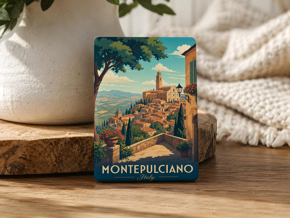 Montepulciano Italy Fridge Magnet, Tuscany Travel Souvenir, Italian Hill Town Landmark Keepsake, Montepulciano Gift