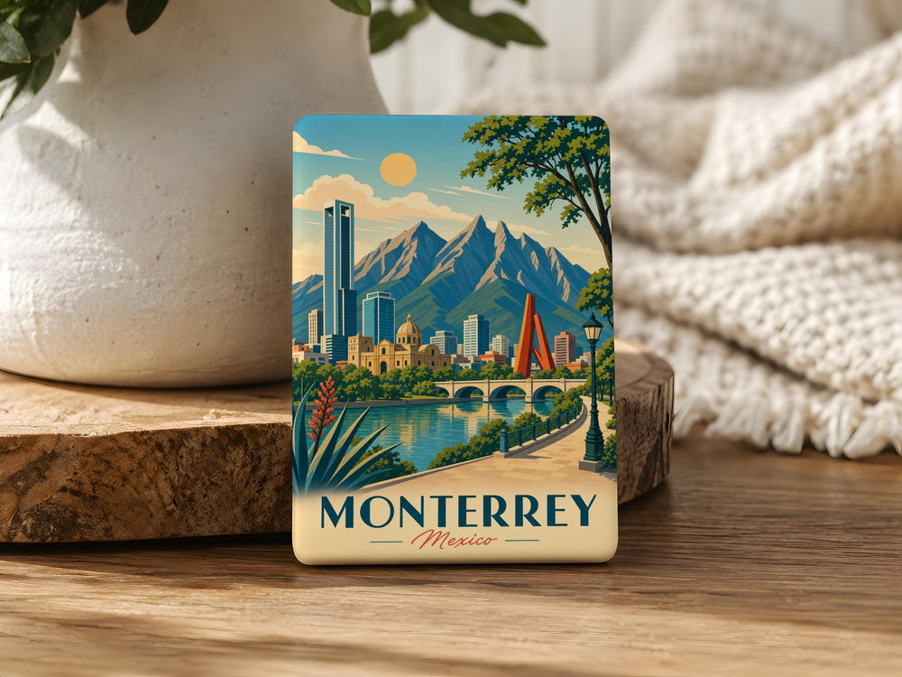 Monterrey Mexico Fridge Magnet, Monterrey City Souvenir Magnet, Nuevo Leon Travel Keepsake, Mexico Landmark Refrigerator Magnet