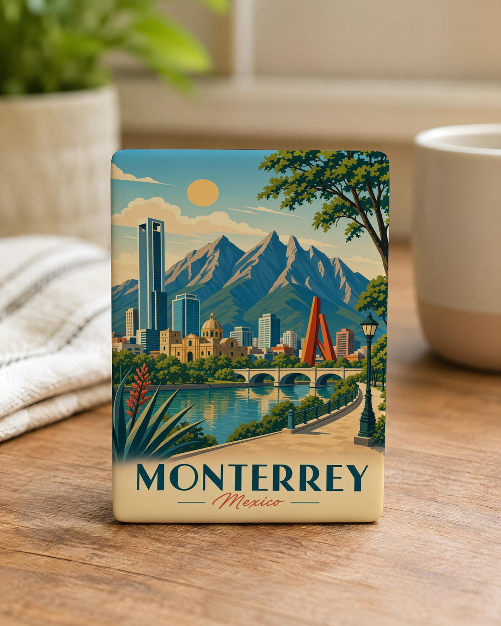 Monterrey Mexico Fridge Magnet, Monterrey City Souvenir Magnet, Nuevo Leon Travel Keepsake, Mexico Landmark Refrigerator Magnet