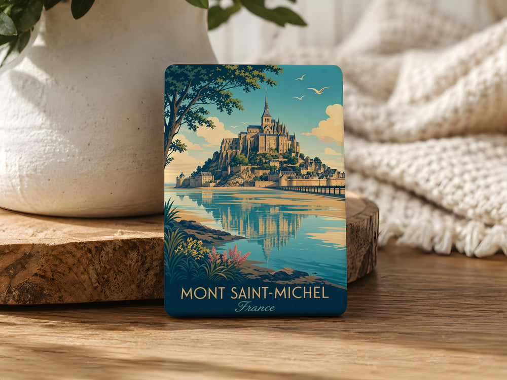 Mont Saint-Michel France Fridge Magnet, Normandy Abbey Island Landmark Souvenir Magnet, French Travel Destination Magnet