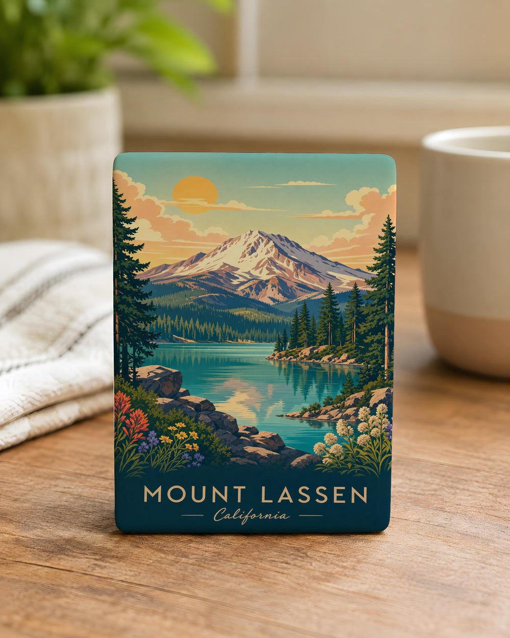 Mount Lassen California Fridge Magnet, Lassen Volcanic National Park Souvenir Magnet, Mount Lassen CA Travel Gift