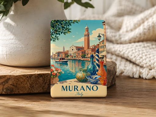 Murano Italy Fridge Magnet, Murano Souvenir Magnet, Venice Italy Travel Gift, Italian Landmark Keepsake Magnet