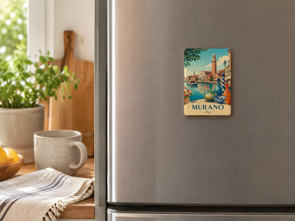 Murano Italy Fridge Magnet, Murano Souvenir Magnet, Venice Italy Travel Gift, Italian Landmark Keepsake Magnet
