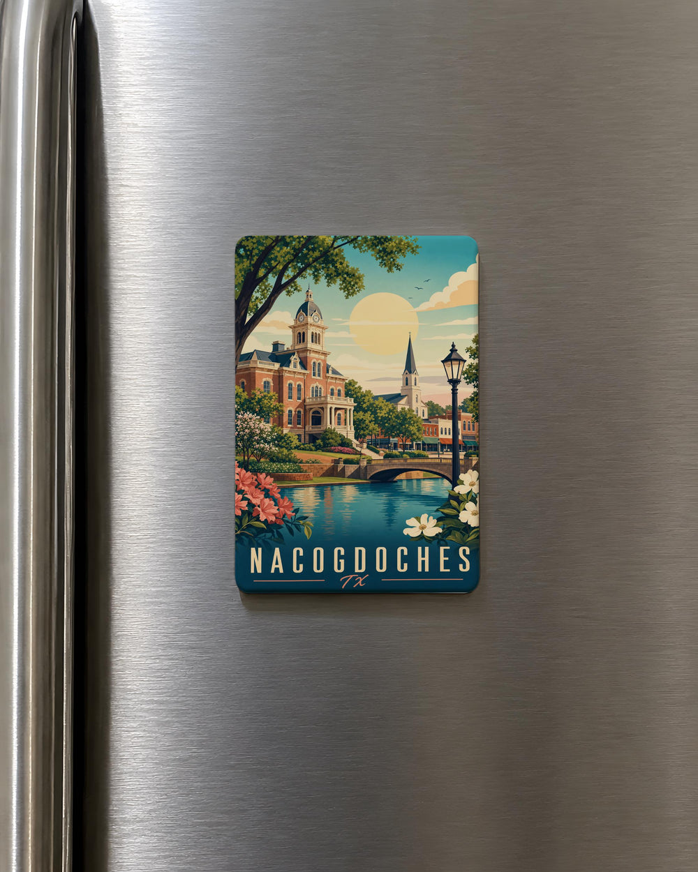 Nacogdoches TX Fridge Magnet, Nacogdoches Texas Souvenir Magnet, Nacogdoches Travel Gift, Texas City Magnet
