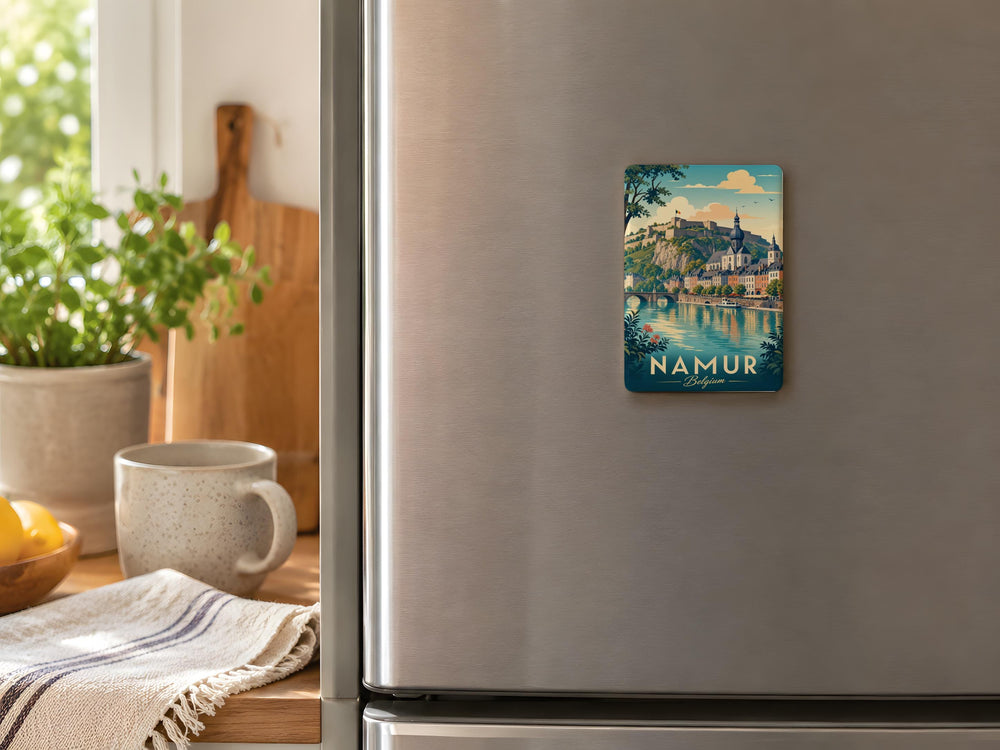 Namur Belgium Fridge Magnet, Namur City Souvenir Magnet, Belgium Travel Gift, Namur Landmark Magnet, Belgian City Magnet