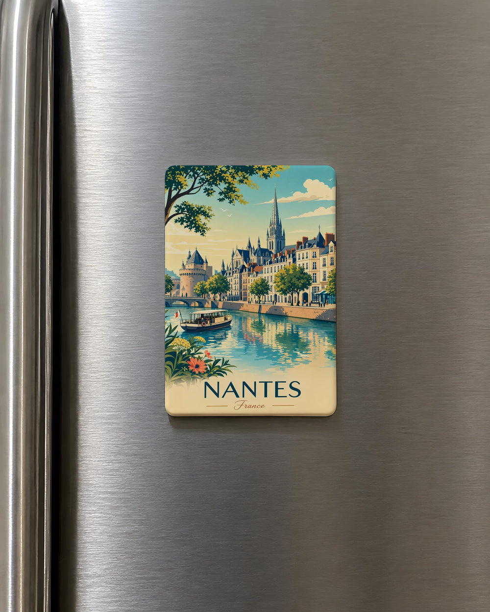 Nantes France Fridge Magnet, Nantes City Souvenir Magnet, France Travel Gift, Nantes Landmark Keepsake Magnet