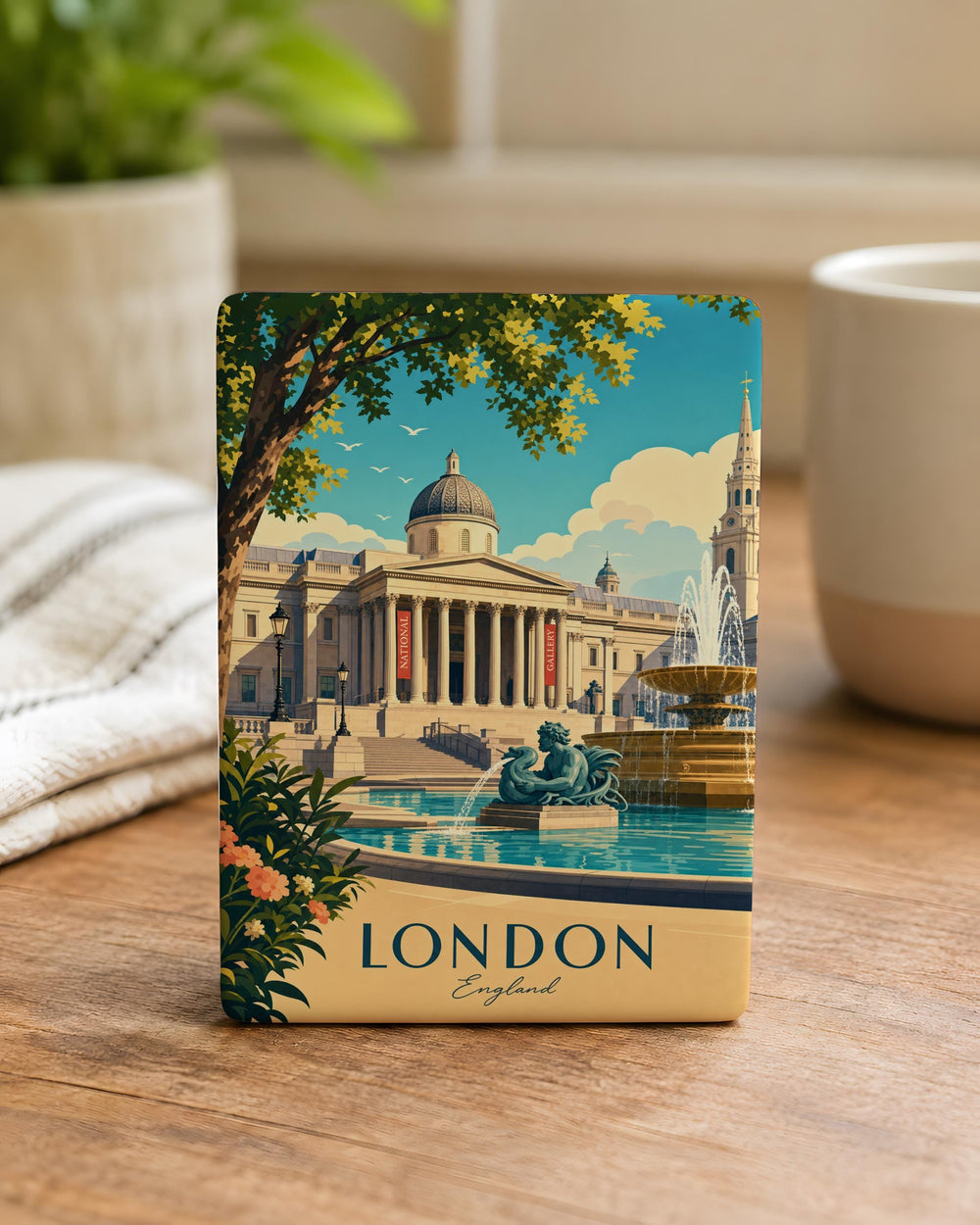 National Gallery London Fridge Magnet, Trafalgar Square Museum Souvenir Magnet, London Landmark Travel Gift Magnet