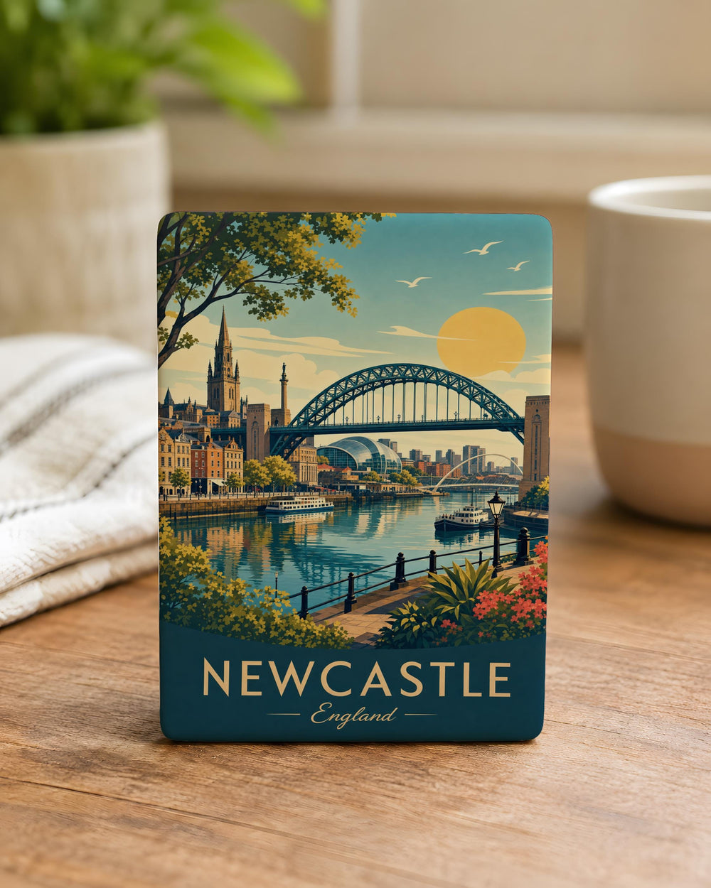 Newcastle England Fridge Magnet, Newcastle upon Tyne Souvenir Magnet, UK Travel Gift, England Landmark Refrigerator Magnet