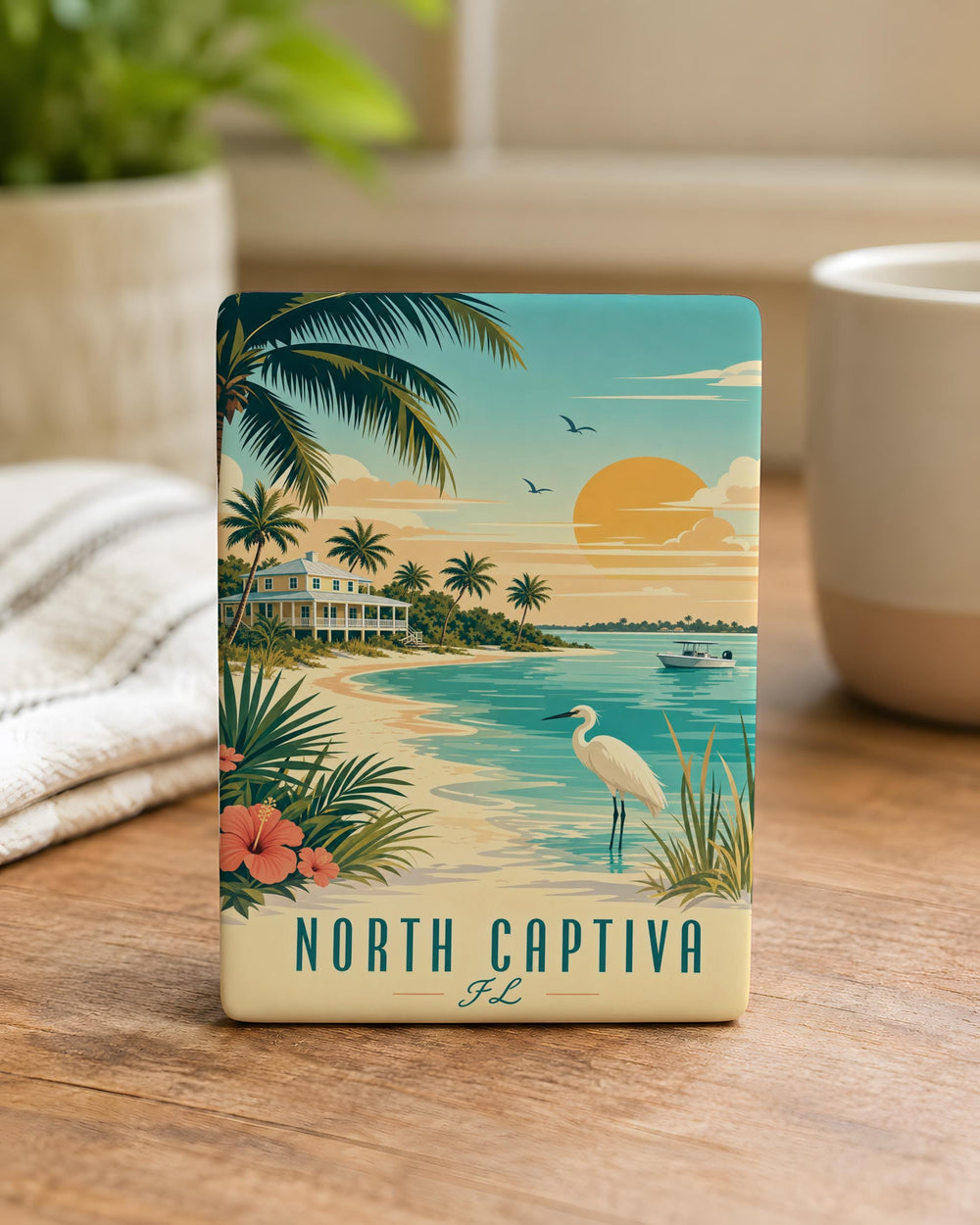 North Captiva Florida Fridge Magnet, North Captiva Island FL Souvenir Magnet, Beach Vacation Travel Gift, Coastal Island Keepsake