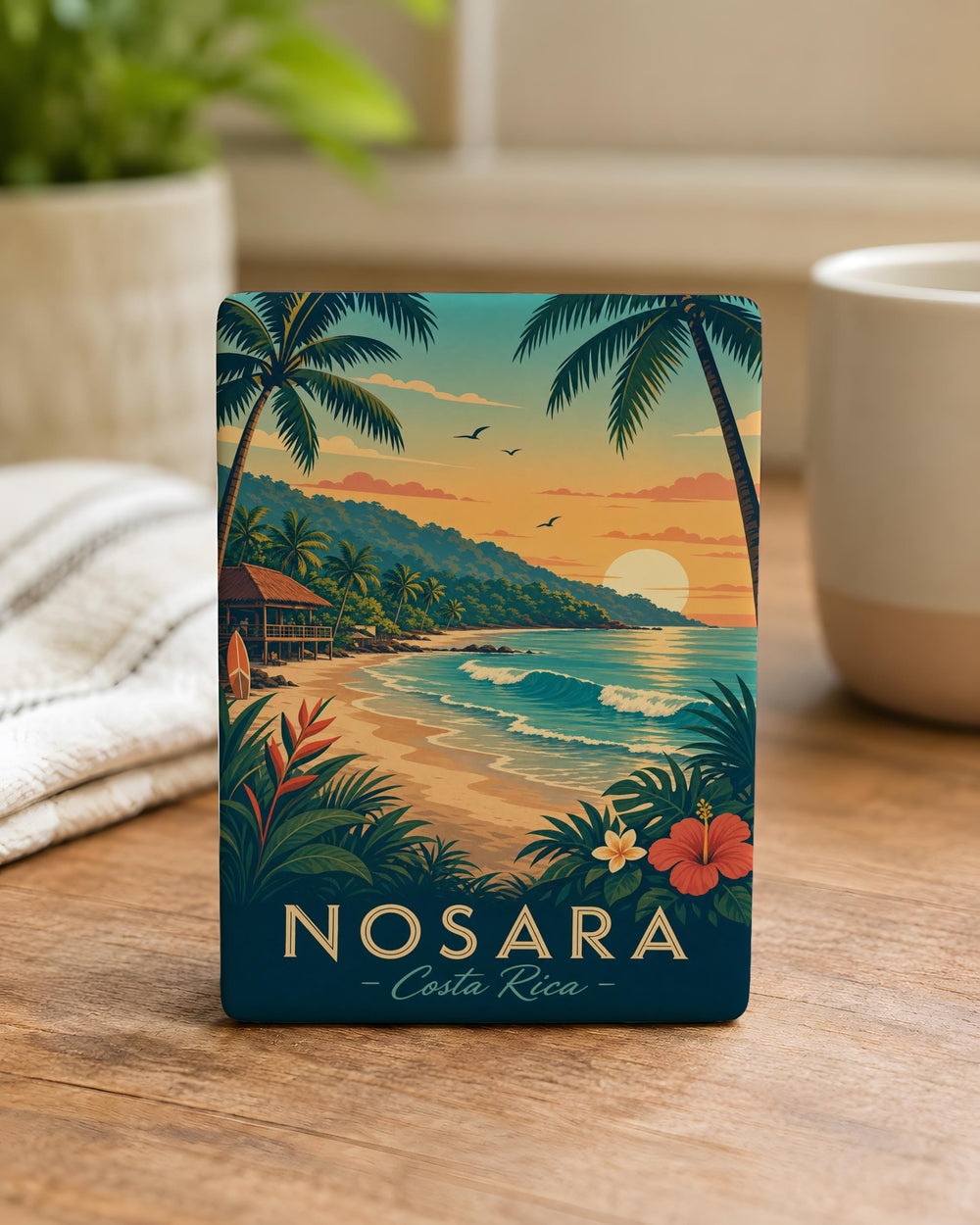Nosara Costa Rica Fridge Magnet, Nosara Beach Souvenir Magnet, Guanacaste Travel Gift, Costa Rica Vacation Keepsake Magnet