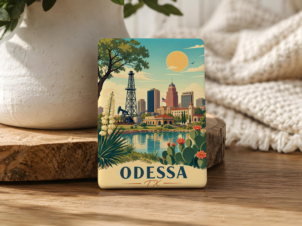 Odessa TX Fridge Magnet, Odessa Texas Souvenir Magnet, West Texas Travel Keepsake, Odessa City Magnet Gift