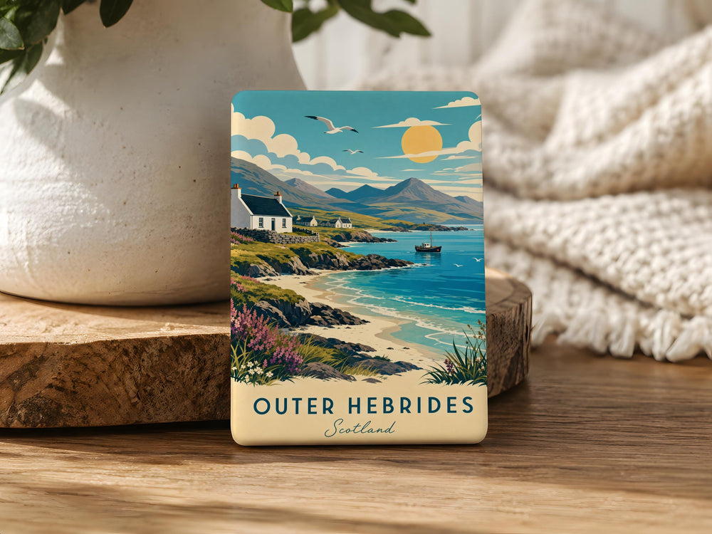 Outer Hebrides Scotland Fridge Magnet, Scottish Isles Souvenir Magnet, Hebrides Travel Keepsake, Scotland Island Magnet