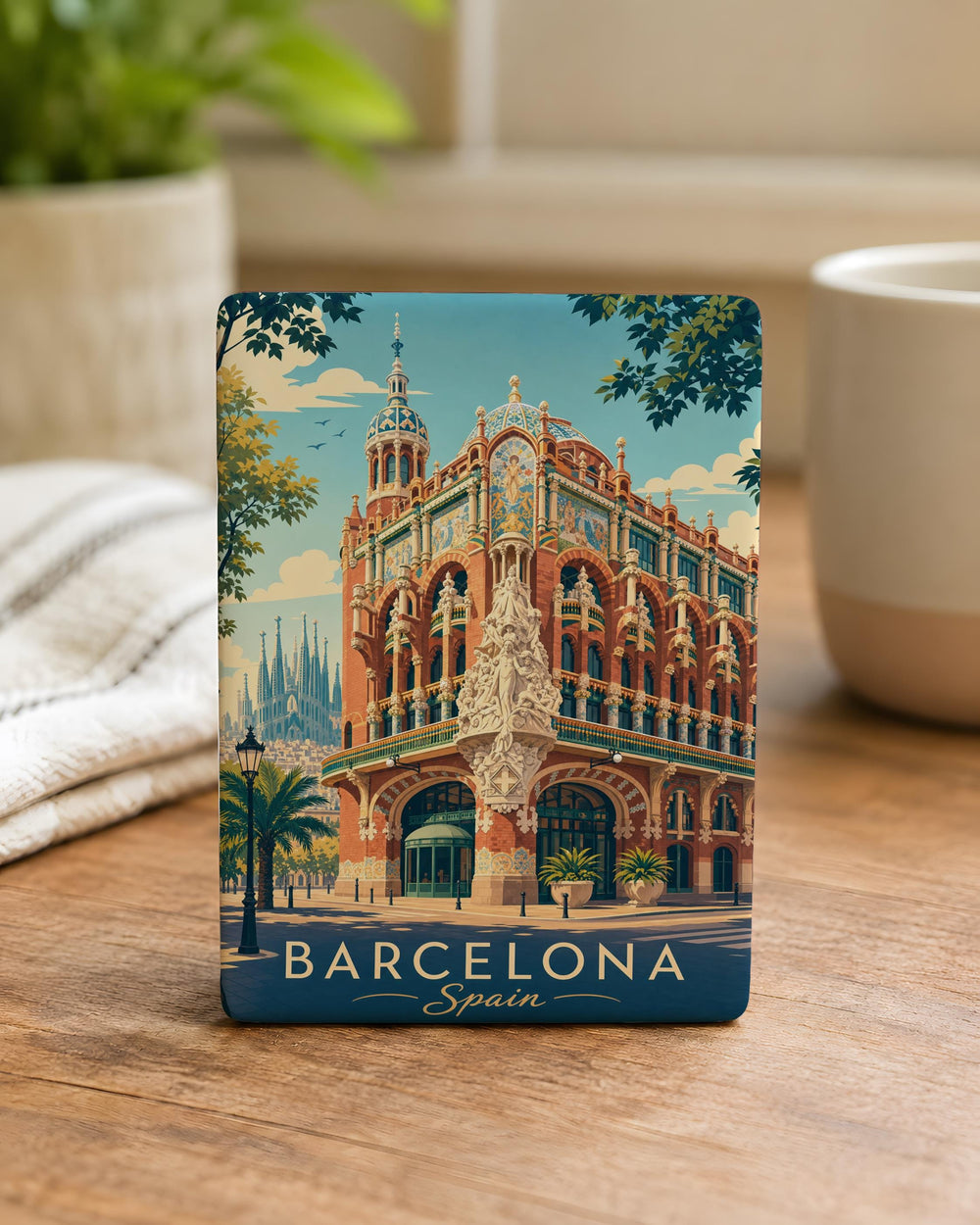 Palau de la Música Catalana Fridge Magnet, Barcelona Concert Hall Souvenir Magnet, Spanish Architecture Travel Gift