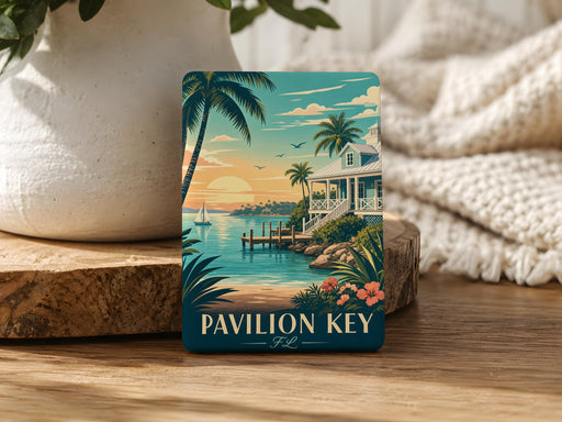 Pavilion Key Florida Fridge Magnet, Pavilion Key FL Souvenir Magnet, Coastal Island Travel Keepsake Magnet
