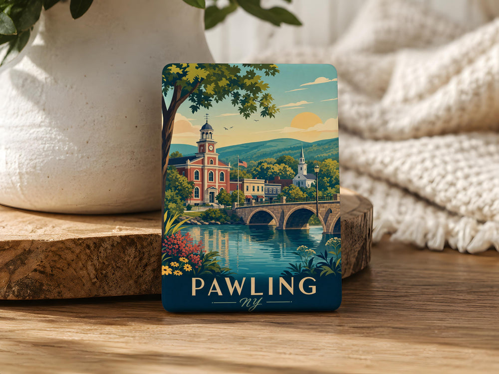 Pawling NY Fridge Magnet, Pawling New York Souvenir Magnet, Dutchess County Travel Gift, Hudson Valley Keepsake Magnet
