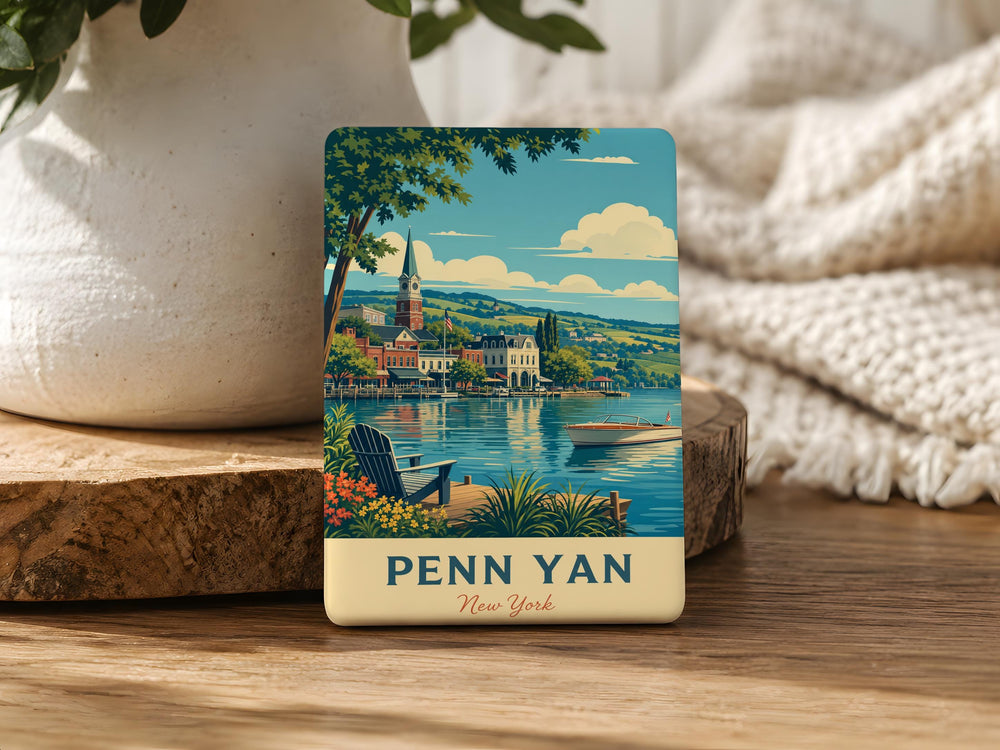 Penn Yan NY Fridge Magnet, Penn Yan New York Souvenir Magnet, Finger Lakes Travel Keepsake, Upstate NY Gift