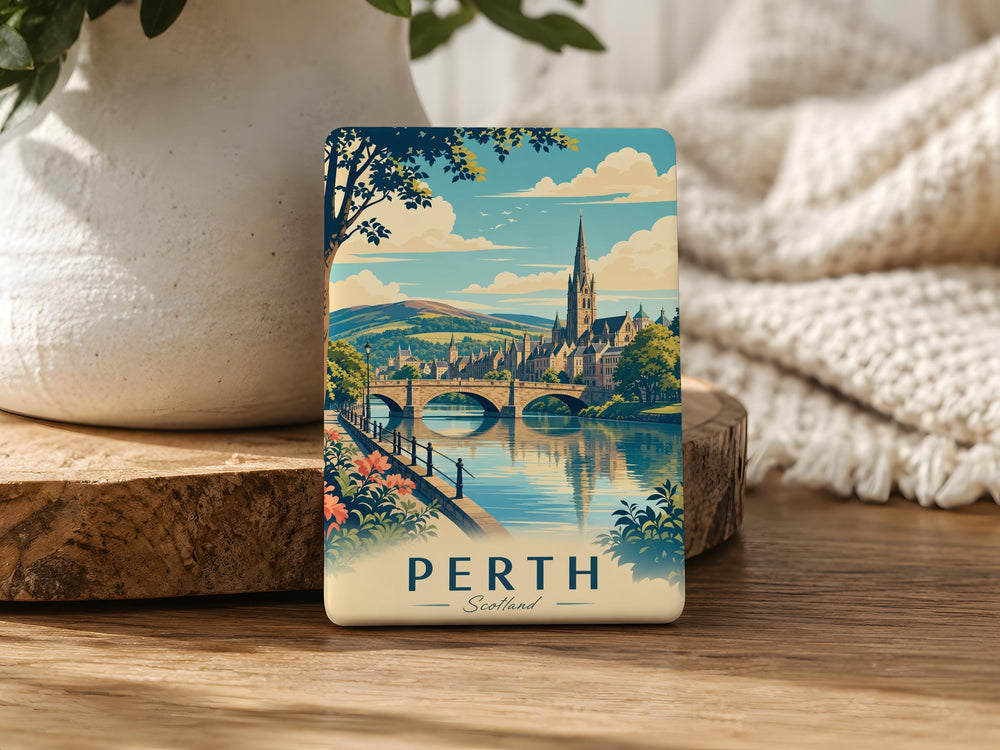 Perth Scotland Fridge Magnet, Perth City Souvenir Magnet, Scotland Travel Gift, Perthshire Keepsake Magnet