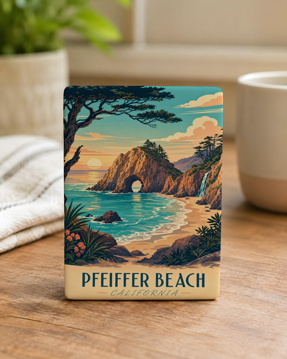 Pfeiffer Beach Fridge Magnet Big Sur California Coastal Landmark Souvenir Gift for Beach Lovers and Travelers