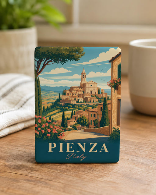 Pienza Italy Fridge Magnet, Pienza Tuscany Souvenir Magnet, Italian Travel Keepsake, Pienza Town Landmark Magnet