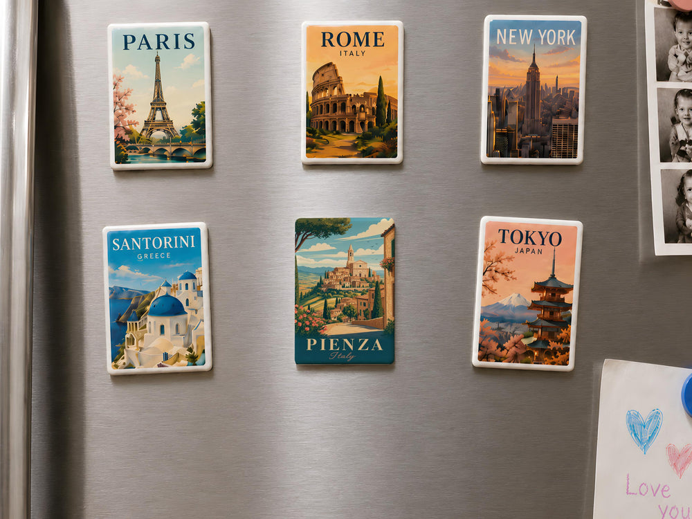 Pienza Italy Fridge Magnet, Pienza Tuscany Souvenir Magnet, Italian Travel Keepsake, Pienza Town Landmark Magnet