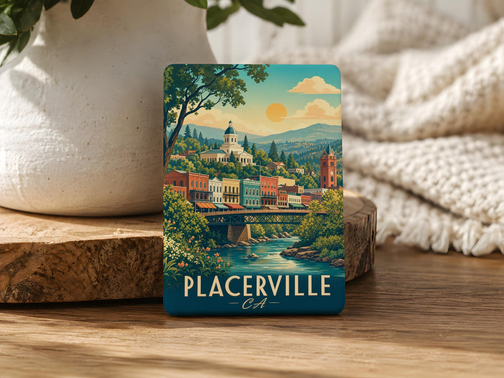 Placerville California Fridge Magnet, Placerville CA Souvenir Magnet, Gold Country El Dorado County Travel Keepsake Magnet