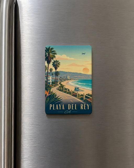 Playa del Rey CA Fridge Magnet, Playa del Rey California Souvenir Magnet, Los Angeles Beach Neighborhood Travel Keepsake Magnet