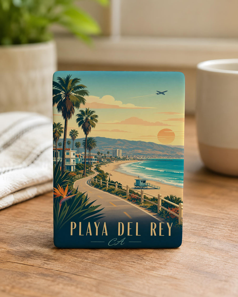 Playa del Rey CA Fridge Magnet, Playa del Rey California Souvenir Magnet, Los Angeles Beach Neighborhood Travel Keepsake Magnet
