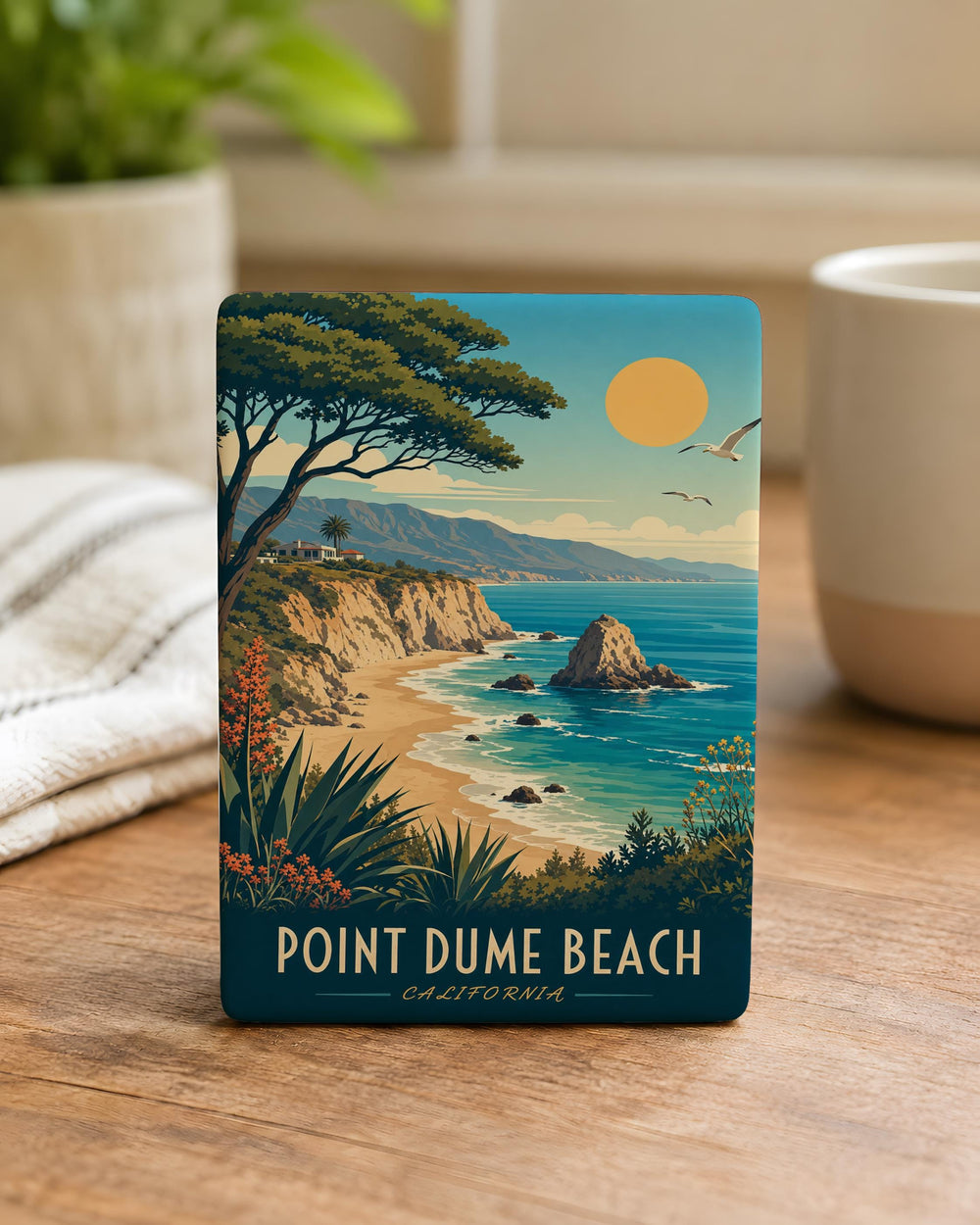 Point Dume Beach Fridge Magnet, Malibu California Coastal Landmark Souvenir Magnet, Point Dume State Beach Gift
