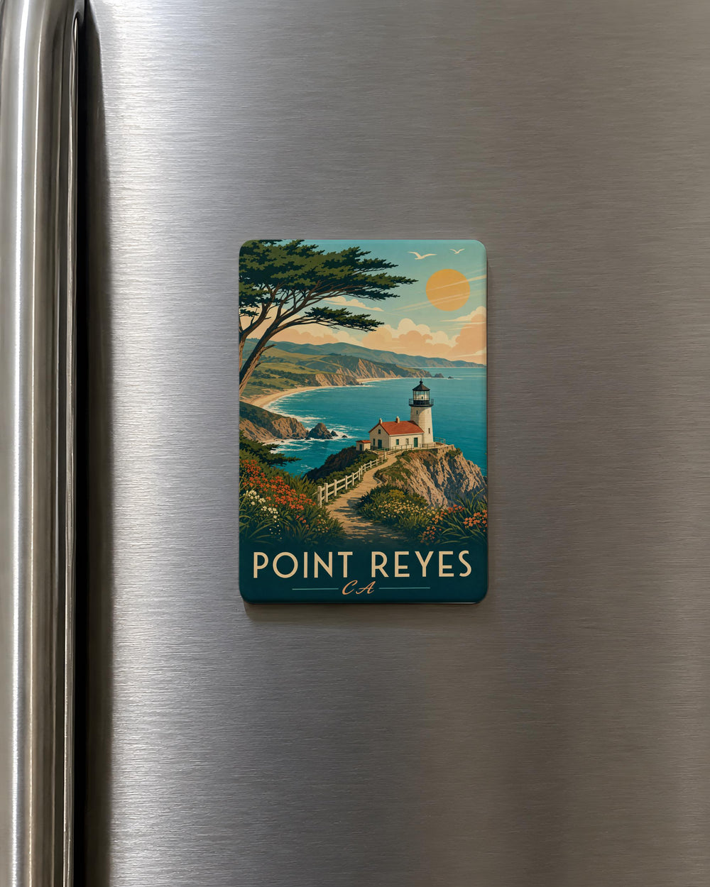 Point Reyes California Fridge Magnet, Coastal Peninsula Landmark Souvenir, Marin County Travel Keepsake Gift