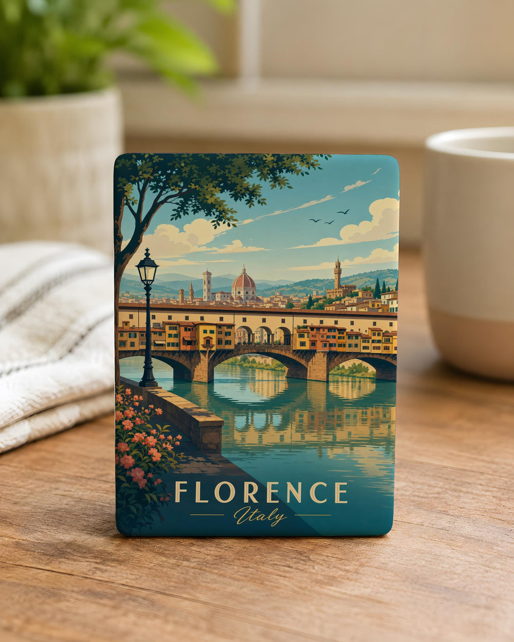 Ponte Vecchio Fridge Magnet, Florence Italy Landmark Souvenir, Arno River Bridge Travel Keepsake Gift