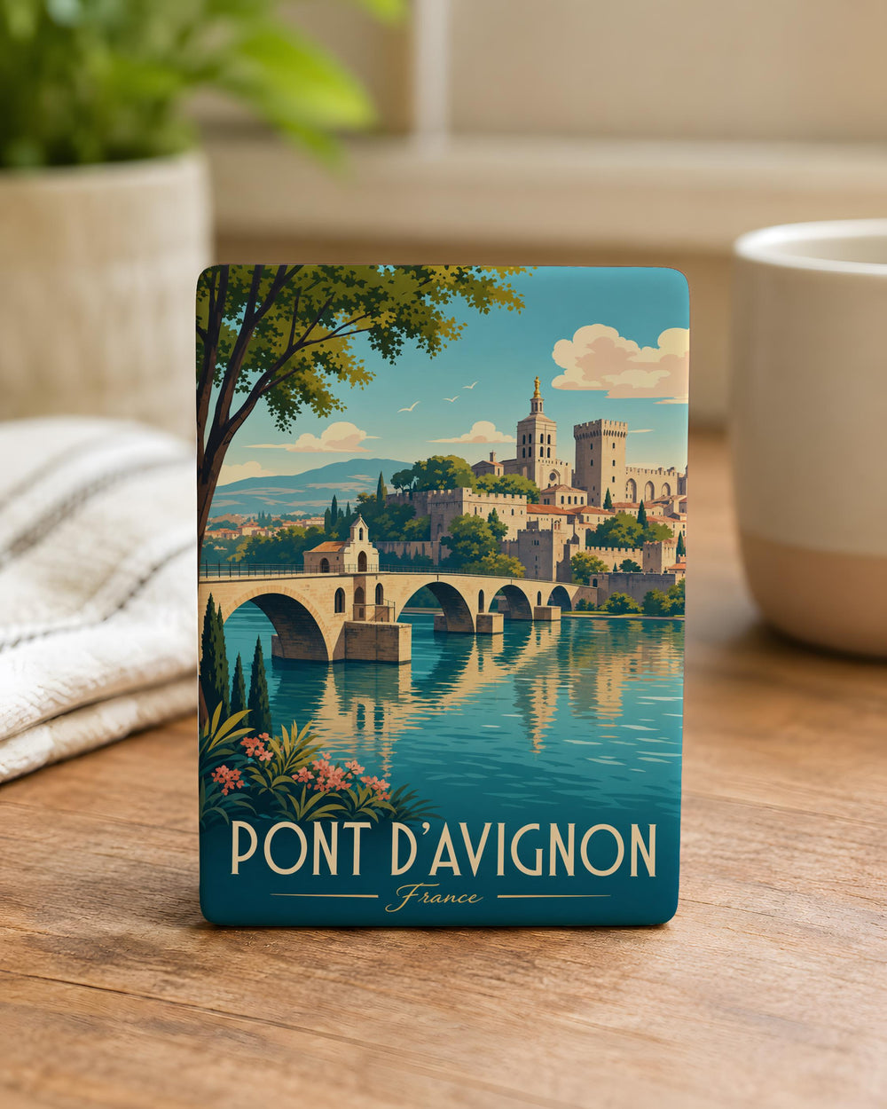 Pont d’Avignon Fridge Magnet, Avignon Bridge Souvenir Magnet, France Landmark Travel Keepsake Magnet