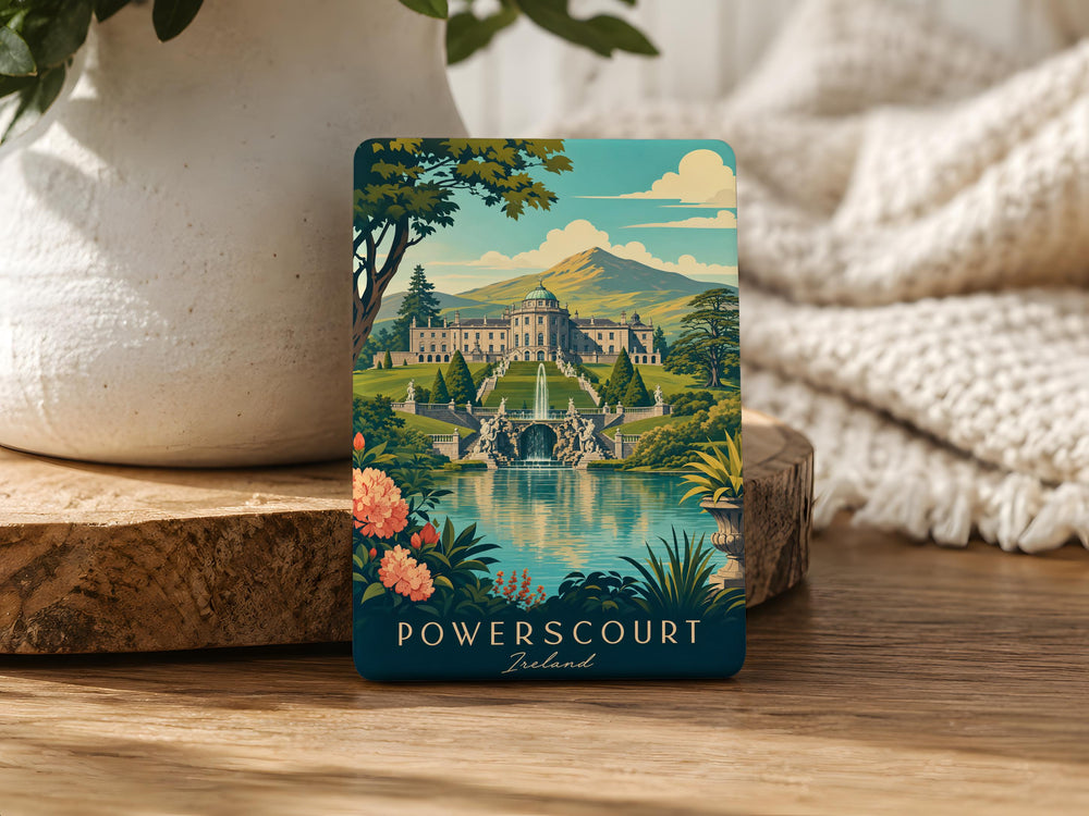 Powerscourt Estate Gardens Fridge Magnet, Irish Landmark Souvenir Magnet, County Wicklow Travel Gift