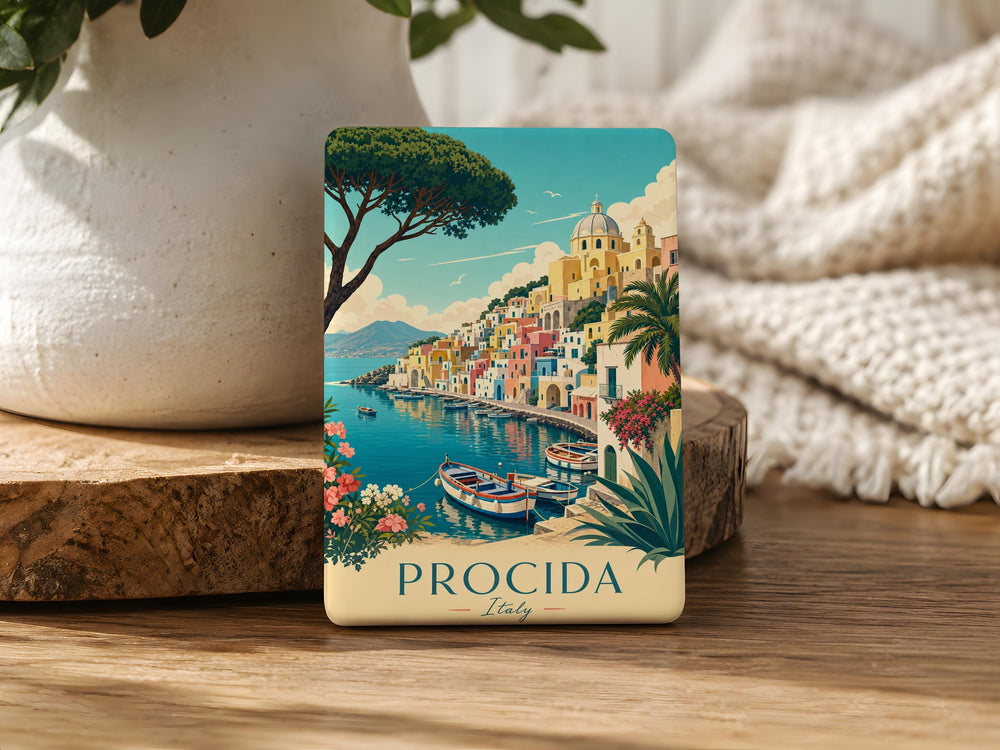 Procida Italy Fridge Magnet, Procida Island Souvenir, Italian Coastal Village Travel Keepsake, Campania Italy Gift