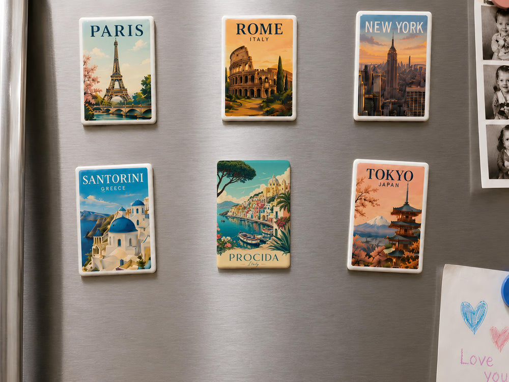 Procida Italy Fridge Magnet, Procida Island Souvenir, Italian Coastal Village Travel Keepsake, Campania Italy Gift