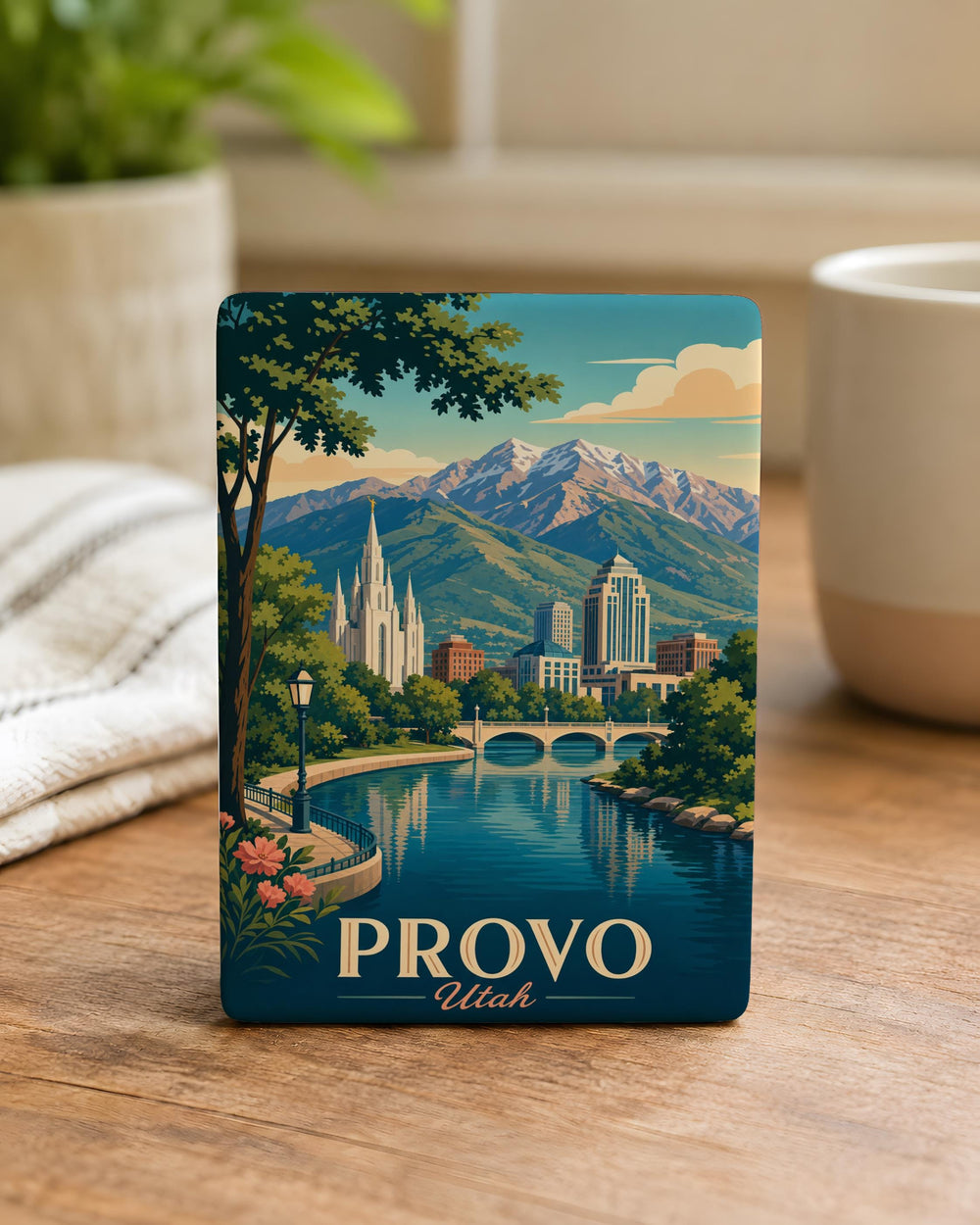 Provo Utah Fridge Magnet, Provo City Souvenir Magnet, Utah Travel Gift, Provo Landmark Magnet, Provo Vacation Keepsake