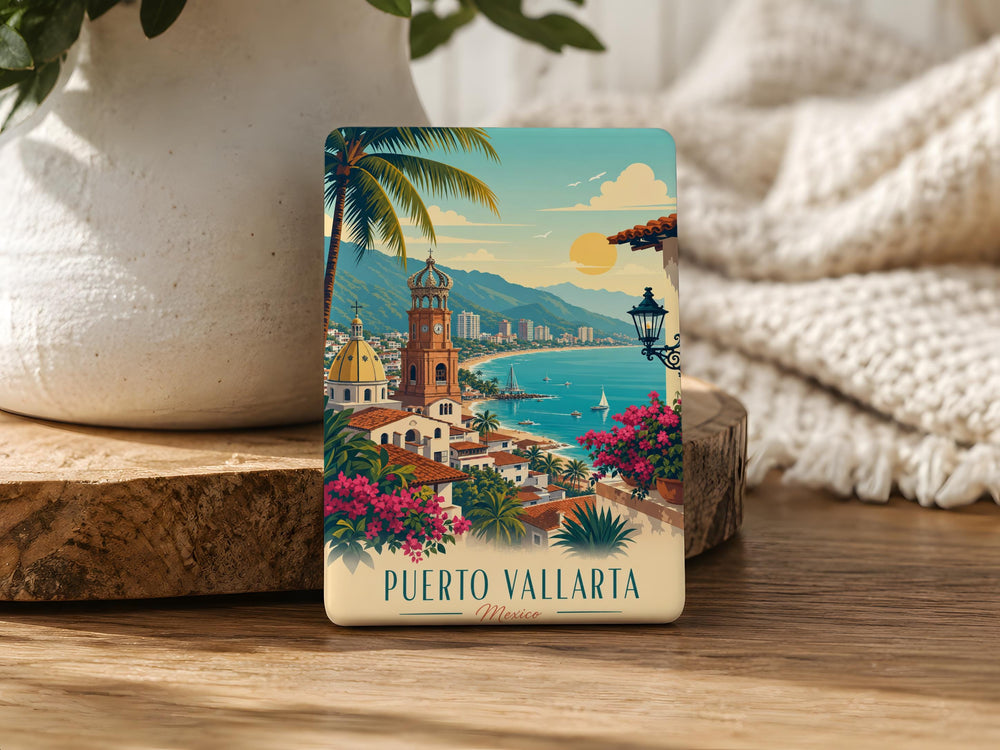 Puerto Vallarta Mexico Fridge Magnet, Puerto Vallarta Souvenir Magnet, Mexico Travel Gift, Puerto Vallarta Vacation Keepsake