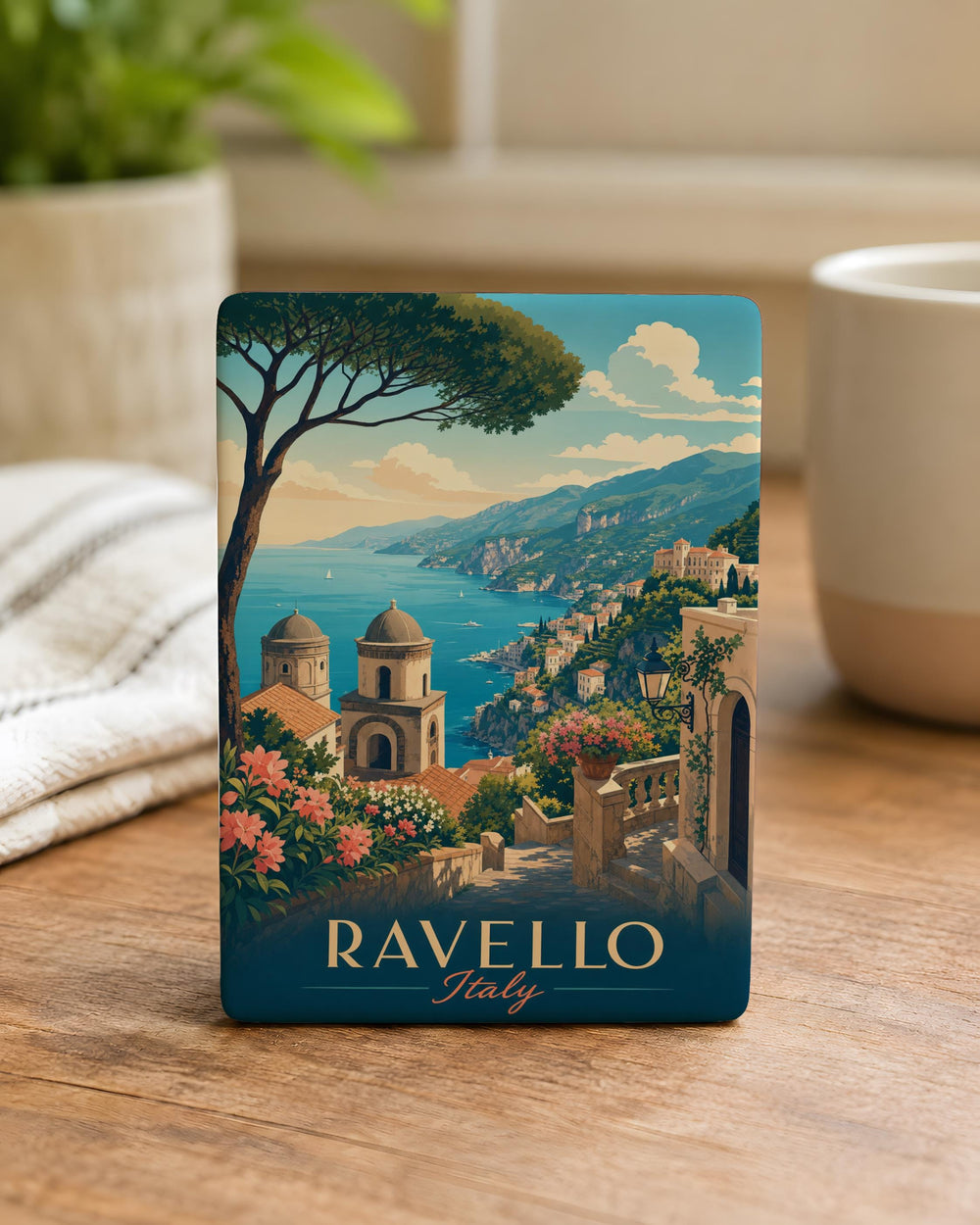 Ravello Italy Fridge Magnet, Amalfi Coast Travel Souvenir, Italian Village Scenic Keepsake, Mediterranean Vacation Gift