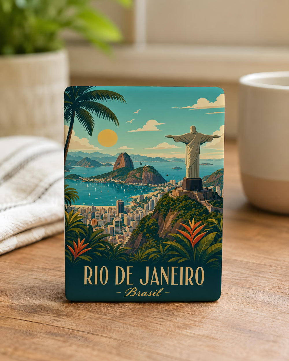 Rio de Janeiro Brazil Fridge Magnet, Rio Souvenir Magnet, Brazil Travel Gift, Rio Landmark Keepsake Magnet