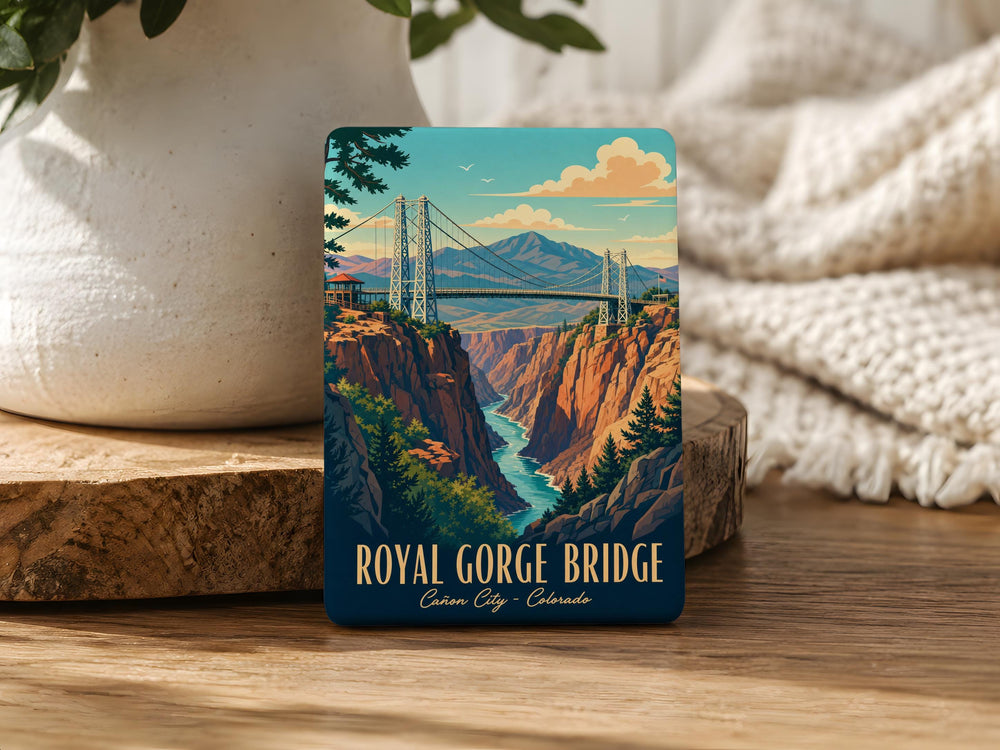 Royal Gorge Bridge Fridge Magnet, Colorado Suspension Bridge Souvenir, Canon City Landmark Travel Keepsake Magnet