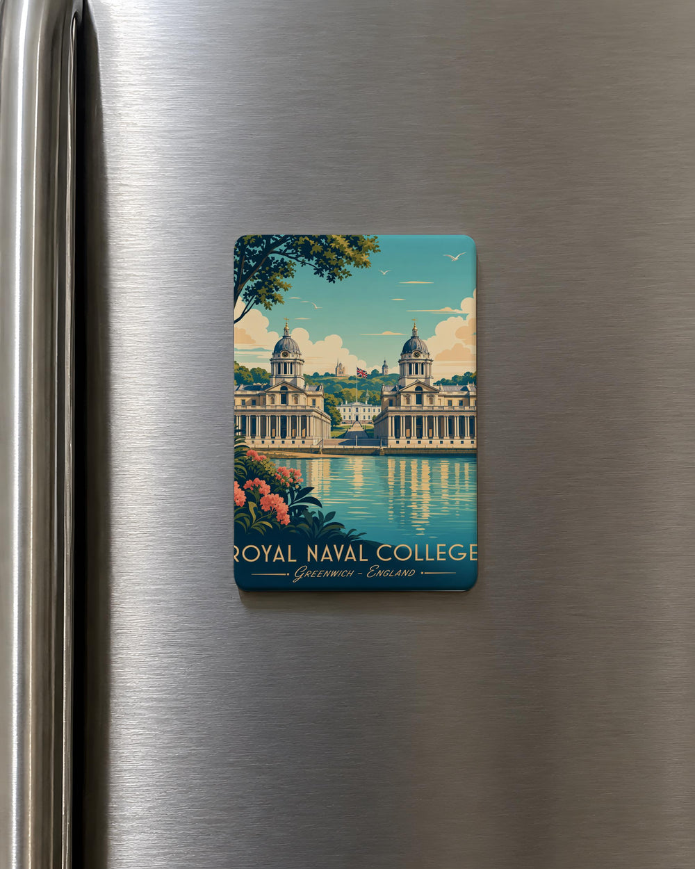 Royal Naval College Fridge Magnet, Greenwich London Landmark Souvenir Magnet, Historic Maritime College Keepsake Magnet