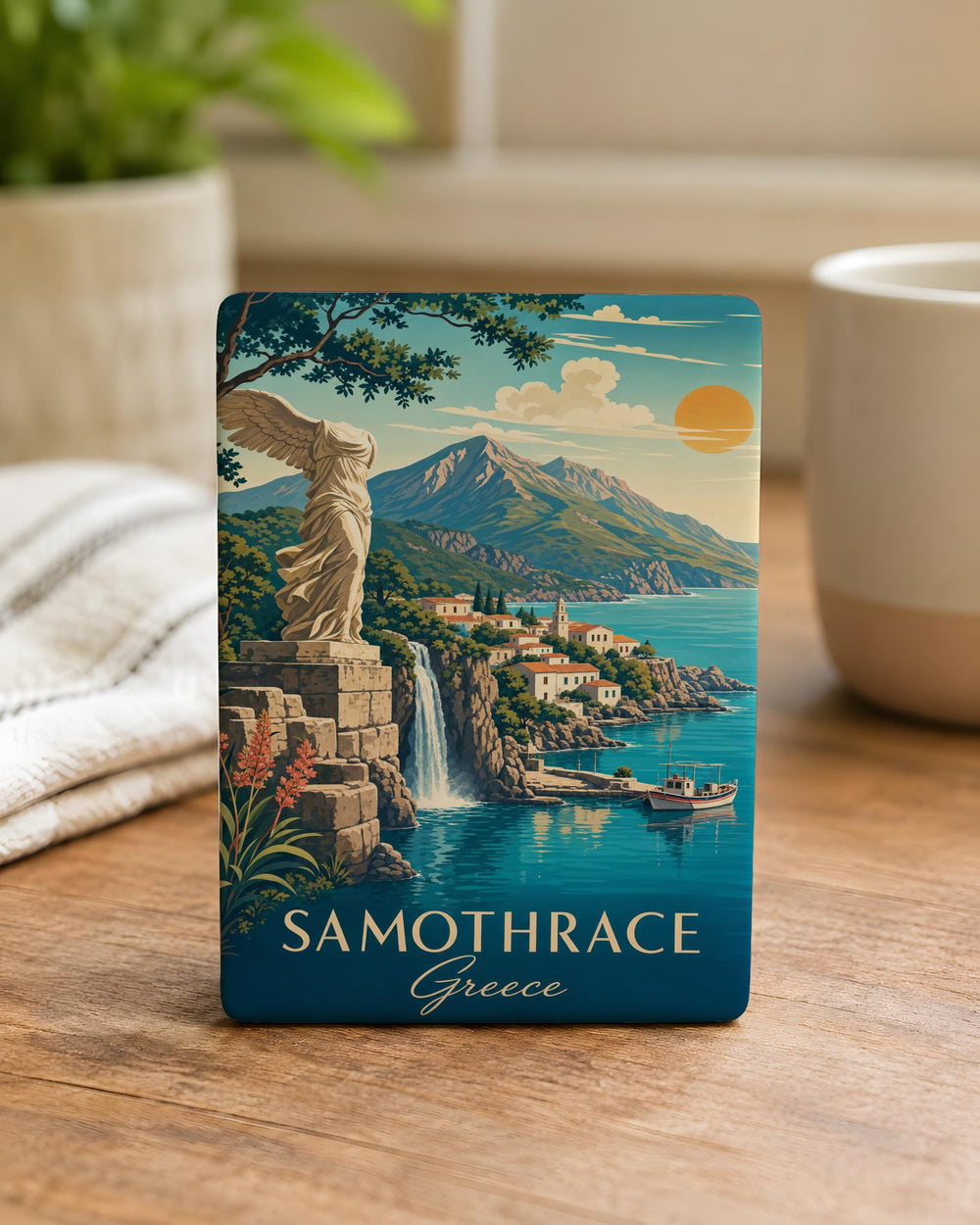 Samothrace Greece Fridge Magnet, Samothraki Island Souvenir Magnet, Greek Island Travel Keepsake Magnet