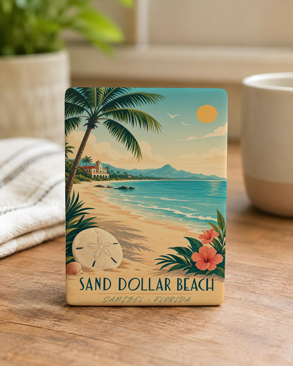 Sand Dollar Beach Fridge Magnet, Coastal Seaside Shell Ocean Shore Gift, Beach House Kitchen Decor