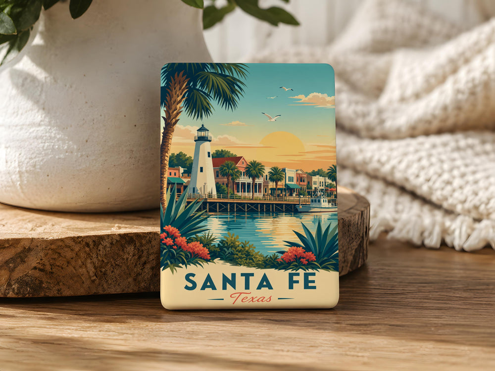 Santa Fe Texas Fridge Magnet, Santa Fe TX Souvenir Magnet, Texas Travel Keepsake, Santa Fe Texas Gift, Refrigerator Magnet