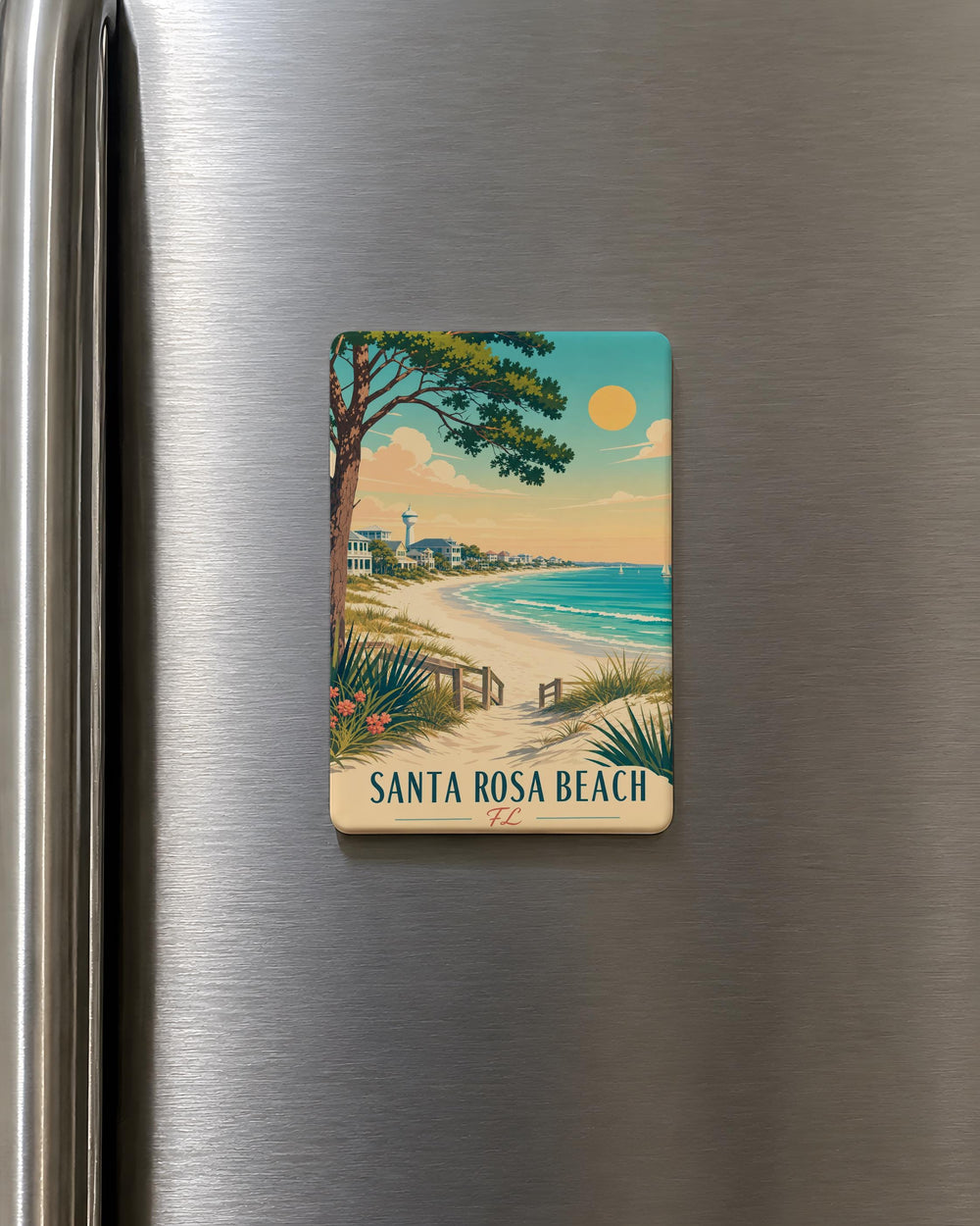 Santa Rosa Beach FL Fridge Magnet, Florida Beach Souvenir Magnet, Santa Rosa Beach Vacation Travel Gift