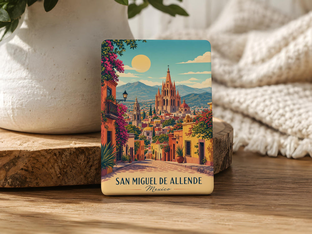 San Miguel de Allende Mexico Fridge Magnet, Travel Souvenir, Landmark City Keepsake, Mexico Vacation Gift, Kitchen Decor Magnet