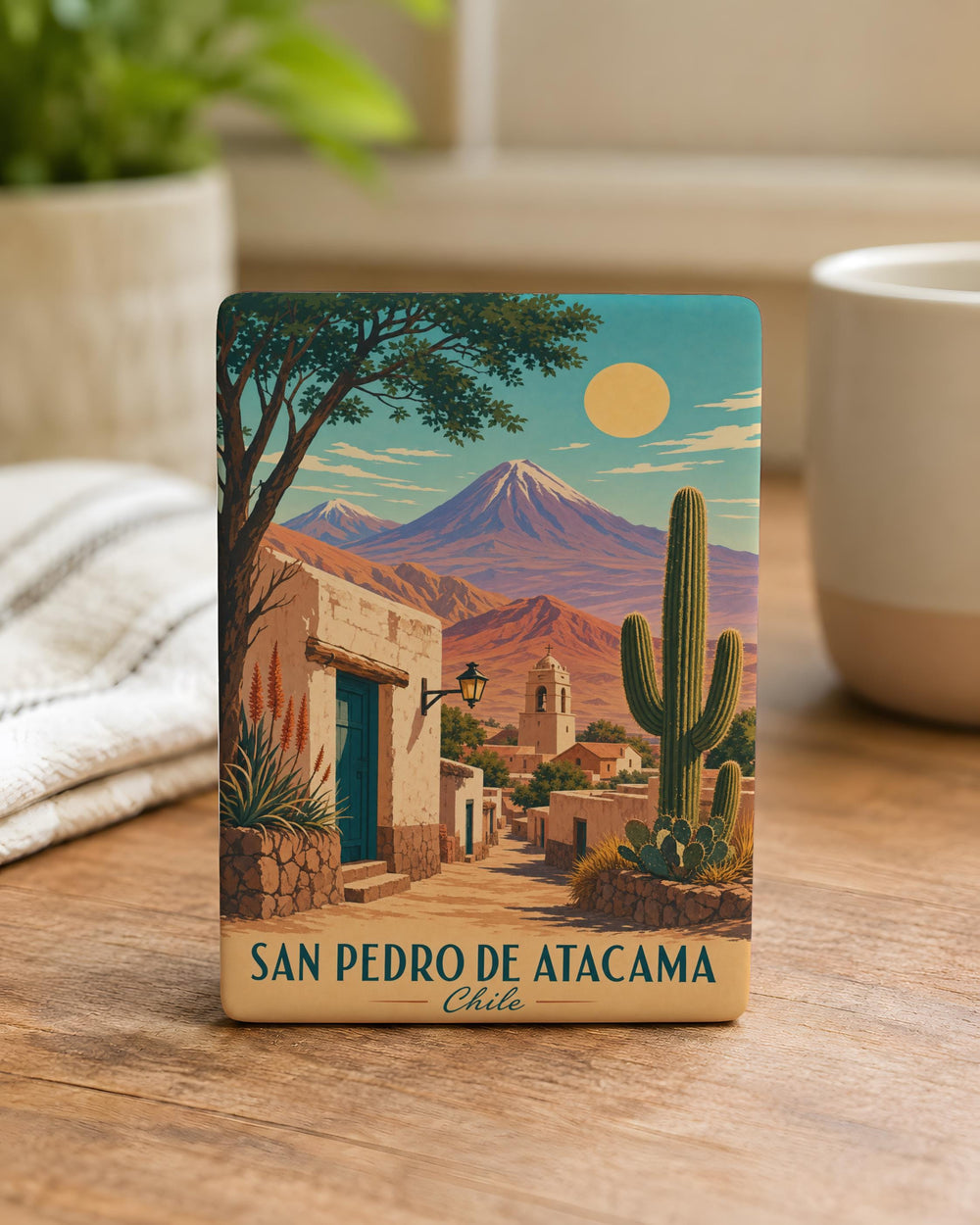 San Pedro de Atacama Chile Fridge Magnet, Atacama Desert Travel Souvenir, Chile Landmark Keepsake Magnet