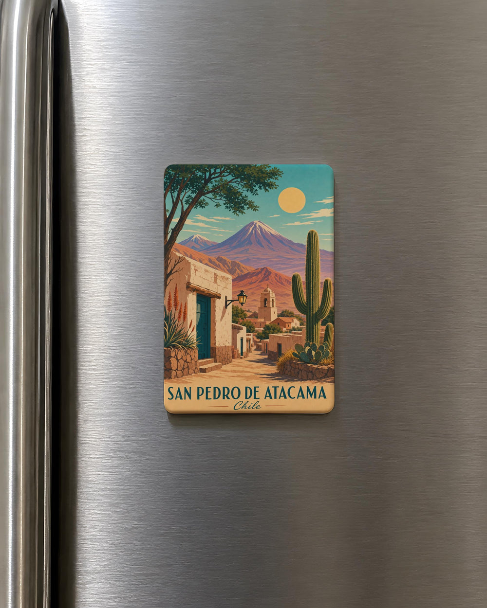 San Pedro de Atacama Chile Fridge Magnet, Atacama Desert Travel Souvenir, Chile Landmark Keepsake Magnet