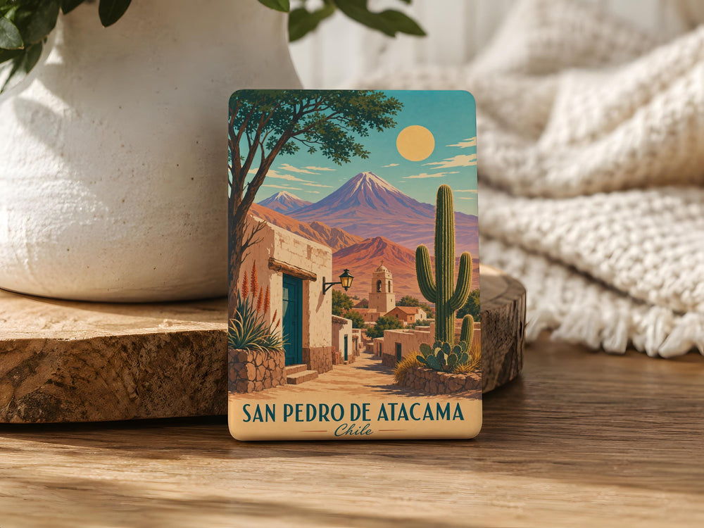 San Pedro de Atacama Chile Fridge Magnet, Atacama Desert Travel Souvenir, Chile Landmark Keepsake Magnet