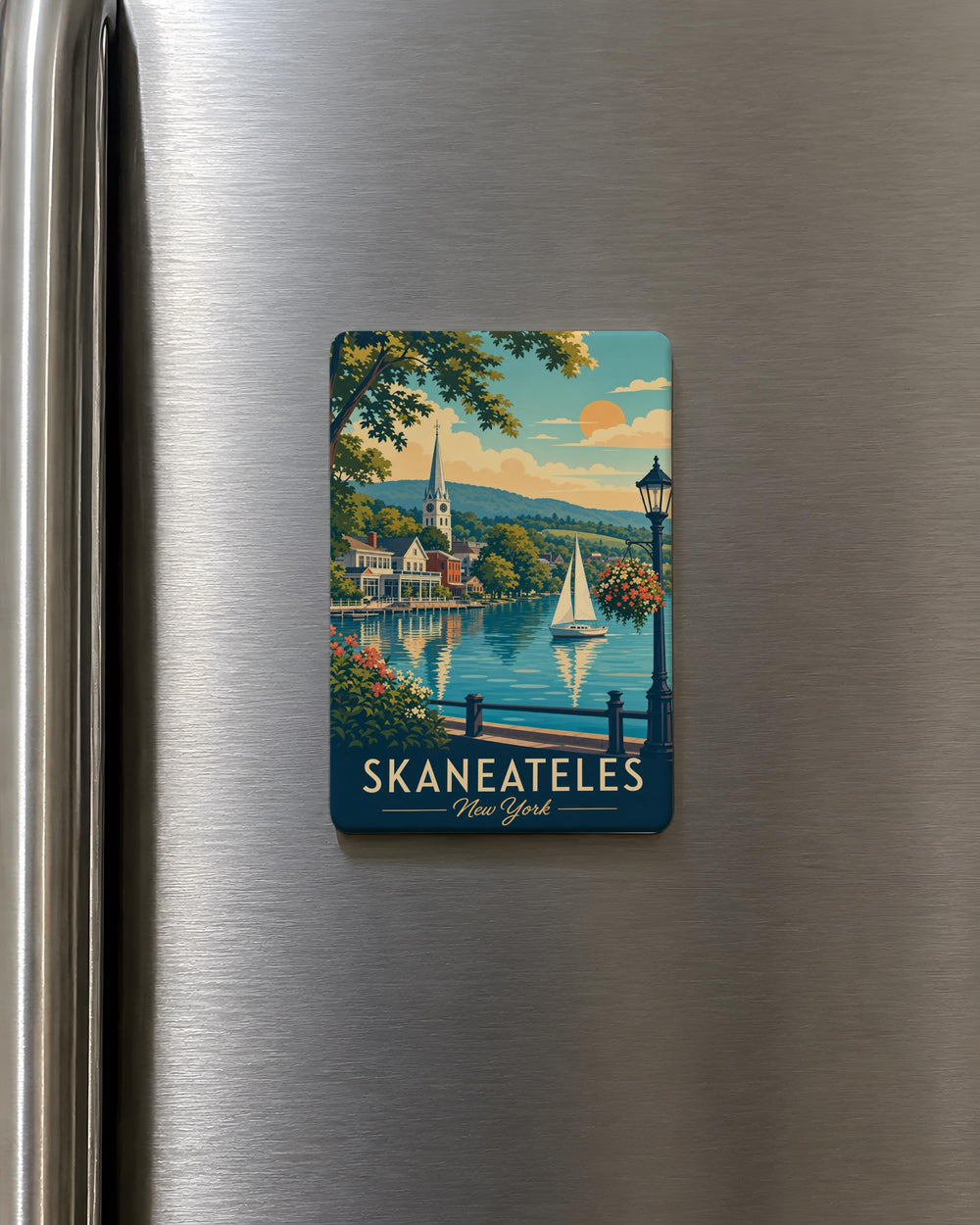 Skaneateles New York Fridge Magnet, Skaneateles NY Souvenir Magnet, Finger Lakes Travel Gift, Upstate New York Keepsake