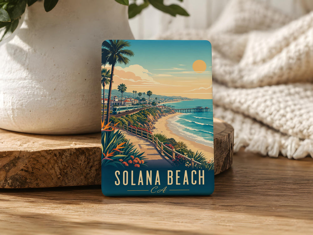 Solana Beach CA Fridge Magnet, Solana Beach California Souvenir Magnet, Coastal Town Travel Gift, Beach Lover Keepsake